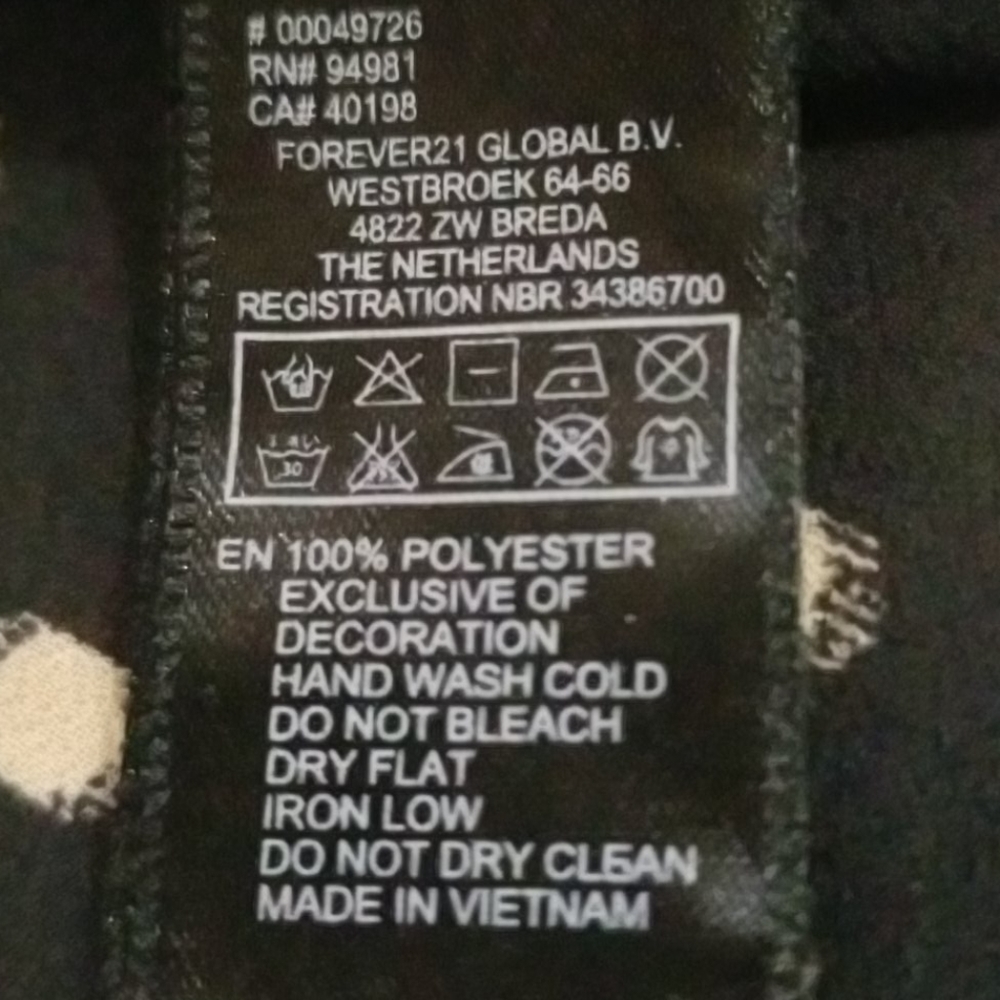 3/$6  Forever 21 black sheer blouse sz S - Picture 6 of 6